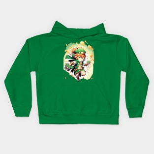 St. Patrick's Day leprechaun Kids Hoodie